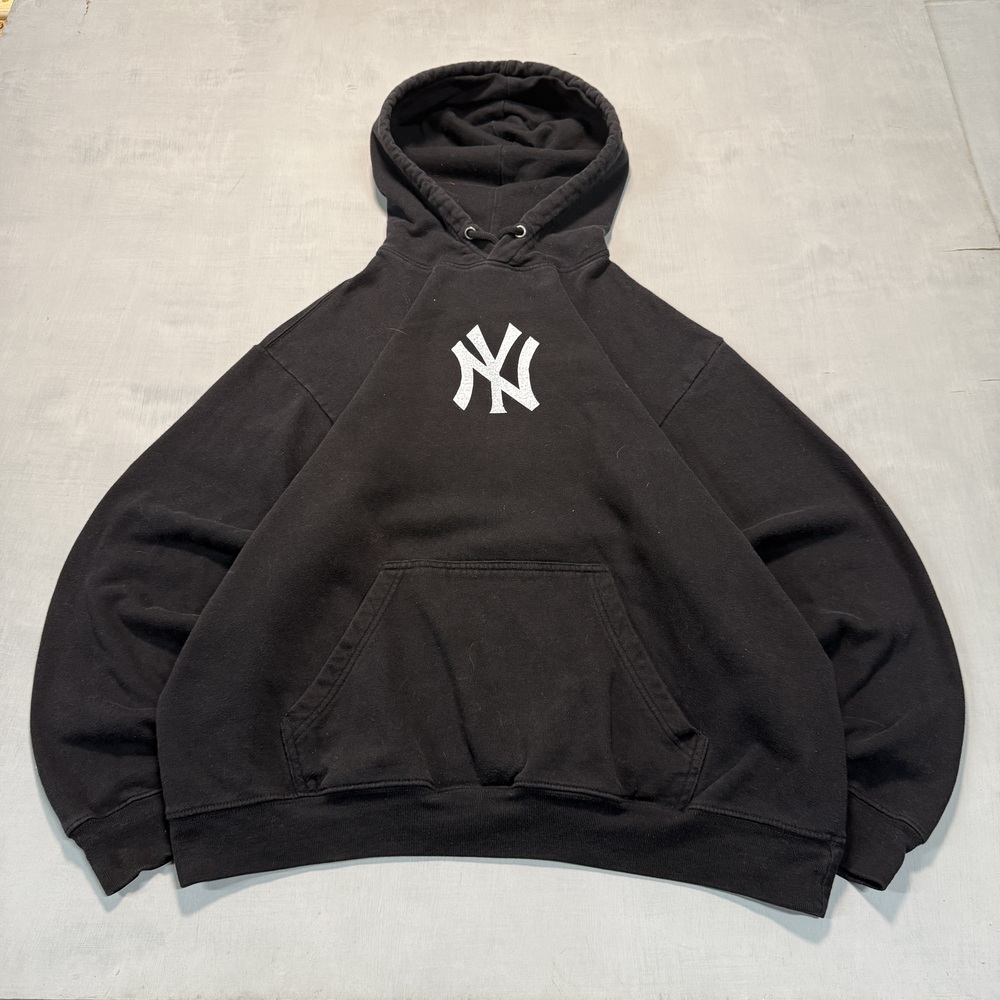 Printed Tek Gear Men's pullover hoodie Y2K Black Size L